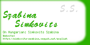 szabina simkovits business card